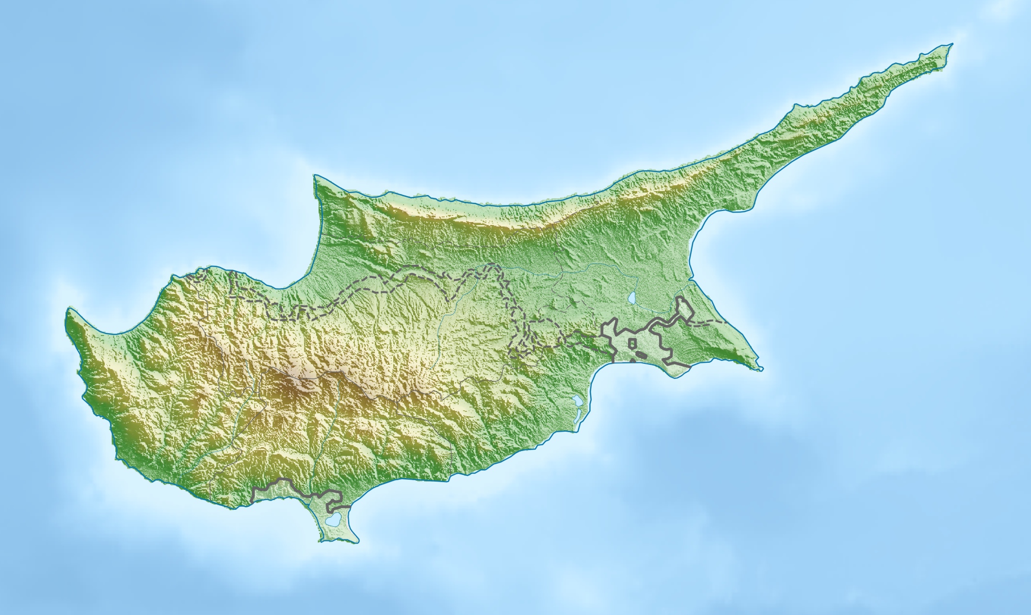 Cyprus relief location map